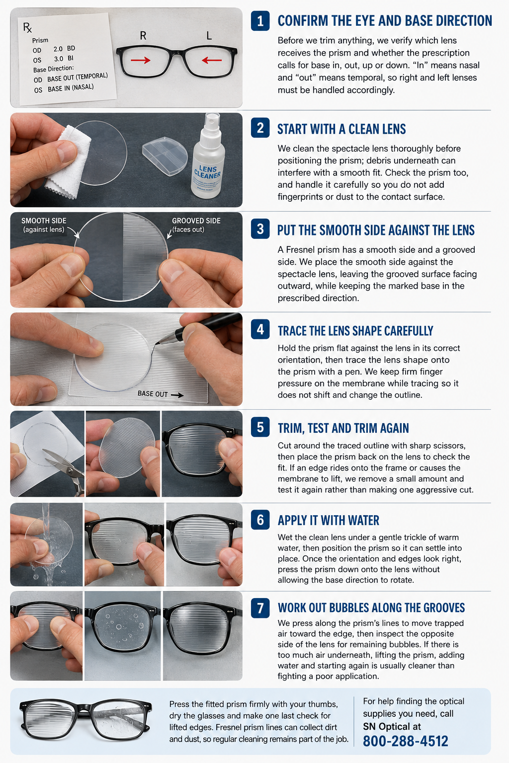 How to Apply a Press-On-Prism to a Lens